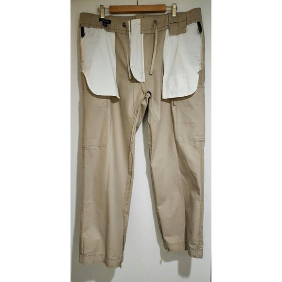 NWT Nautica Mens Cargo Pants Beige Beach-Sand Adjustable Waist & Hem Size 40x30 - Picture 6 of 16